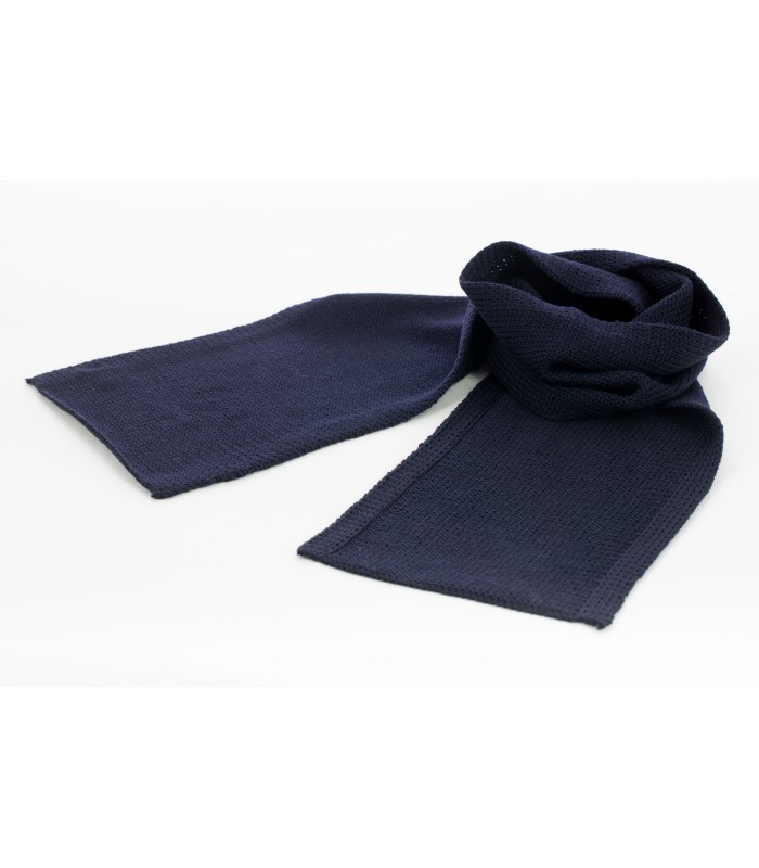 Scarf made in 100% merino wool color blue