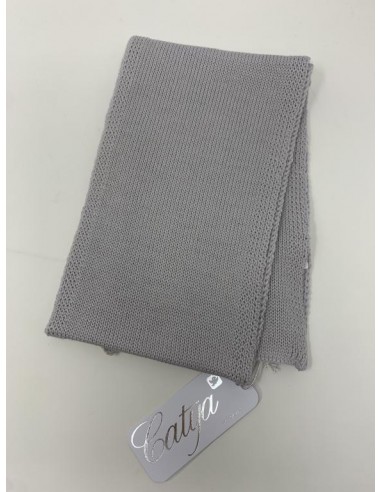 Sciarpa neonato 100% lana 100x14 colore grigio perla