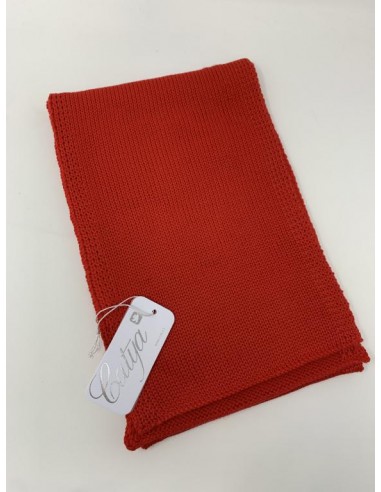 Sciarpa rasata 100% lana 130x20 colore rosso