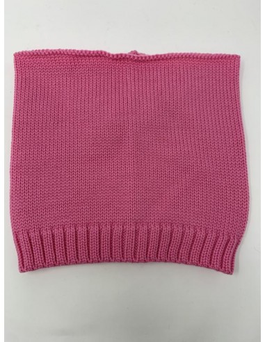 Collo 100% lana con costina da un lato e rotolino dall'altro colore rosa confetto