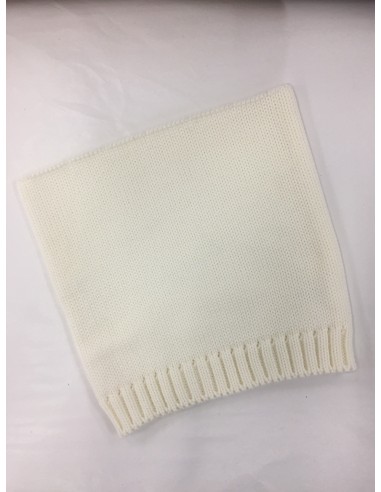 Neckband in 100% merino wool colour white