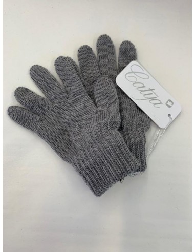 Gloves made in 100% merino wool colour grey