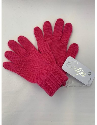Gloves made in 100% merino wool color pink
