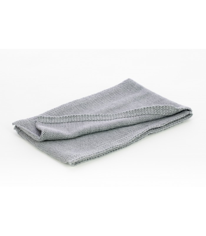 Scarf newborn made in 100% merino wool color grey